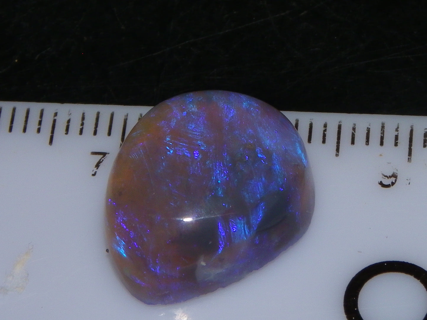 Nice Lightning Ridge Crystal Opal Cab 9.09cts Blue/Purple Fires Australia