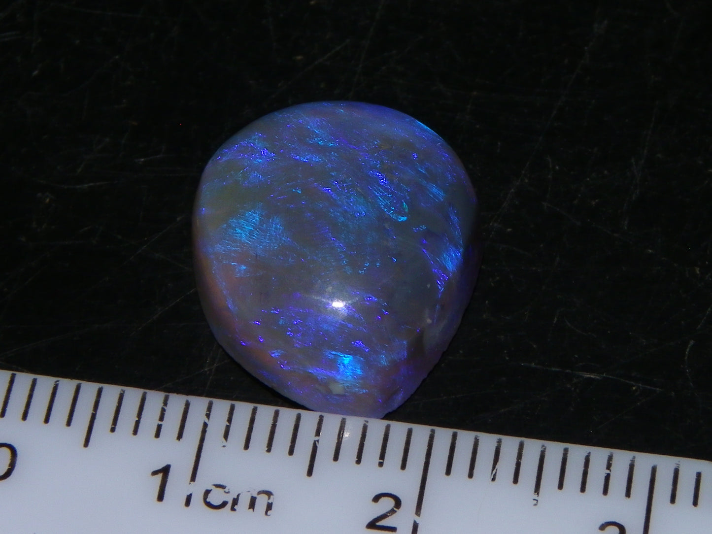 Nice Lightning Ridge Crystal Opal Cab 9.09cts Blue/Purple Fires Australia