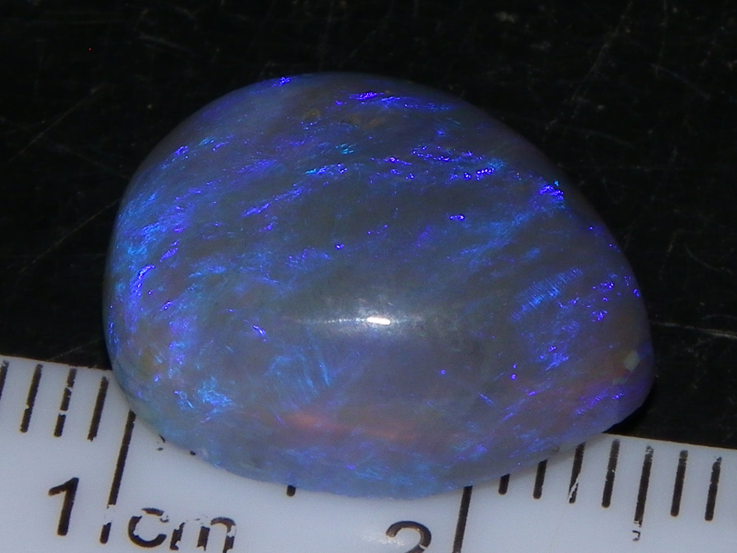 Nice Lightning Ridge Crystal Opal Cab 9.09cts Blue/Purple Fires Australia