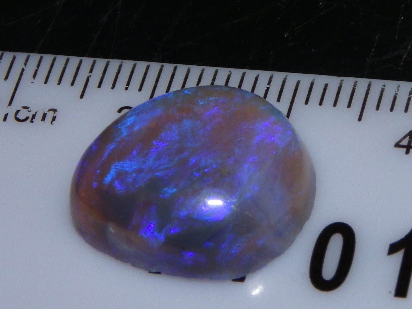 Nice Lightning Ridge Crystal Opal Cab 9.09cts Blue/Purple Fires Australia