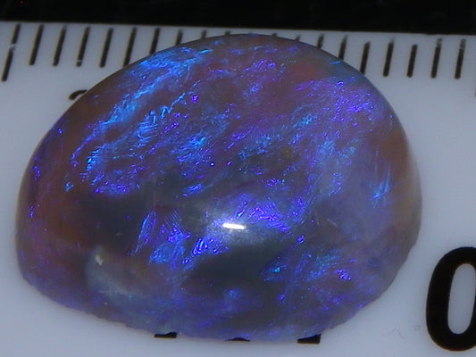 Nice Lightning Ridge Crystal Opal Cab 9.09cts Blue/Purple Fires Australia