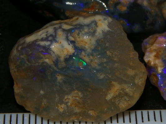 Nice Rough/Rubbed Lightning Ridge Opal Parcel 254.6cts Nobby/Crystal 1 Rub :)