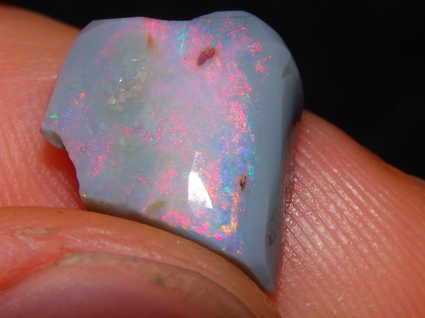 Nice Dark/Black Opal Rough/Rubs 13.7cts Lightning Ridge Australia Pinks/Reds :)