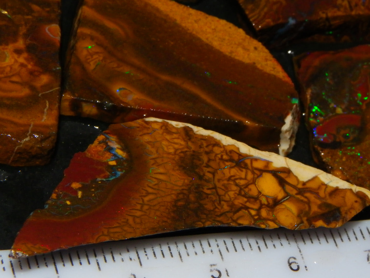 Nice Sliced Koroit/Boulder Opal Parcel 106cts Queensland Australia Greens/Patterns