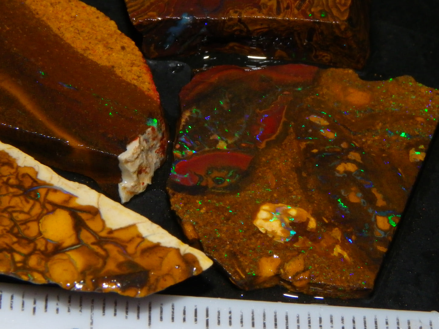 Nice Sliced Koroit/Boulder Opal Parcel 106cts Queensland Australia Greens/Patterns