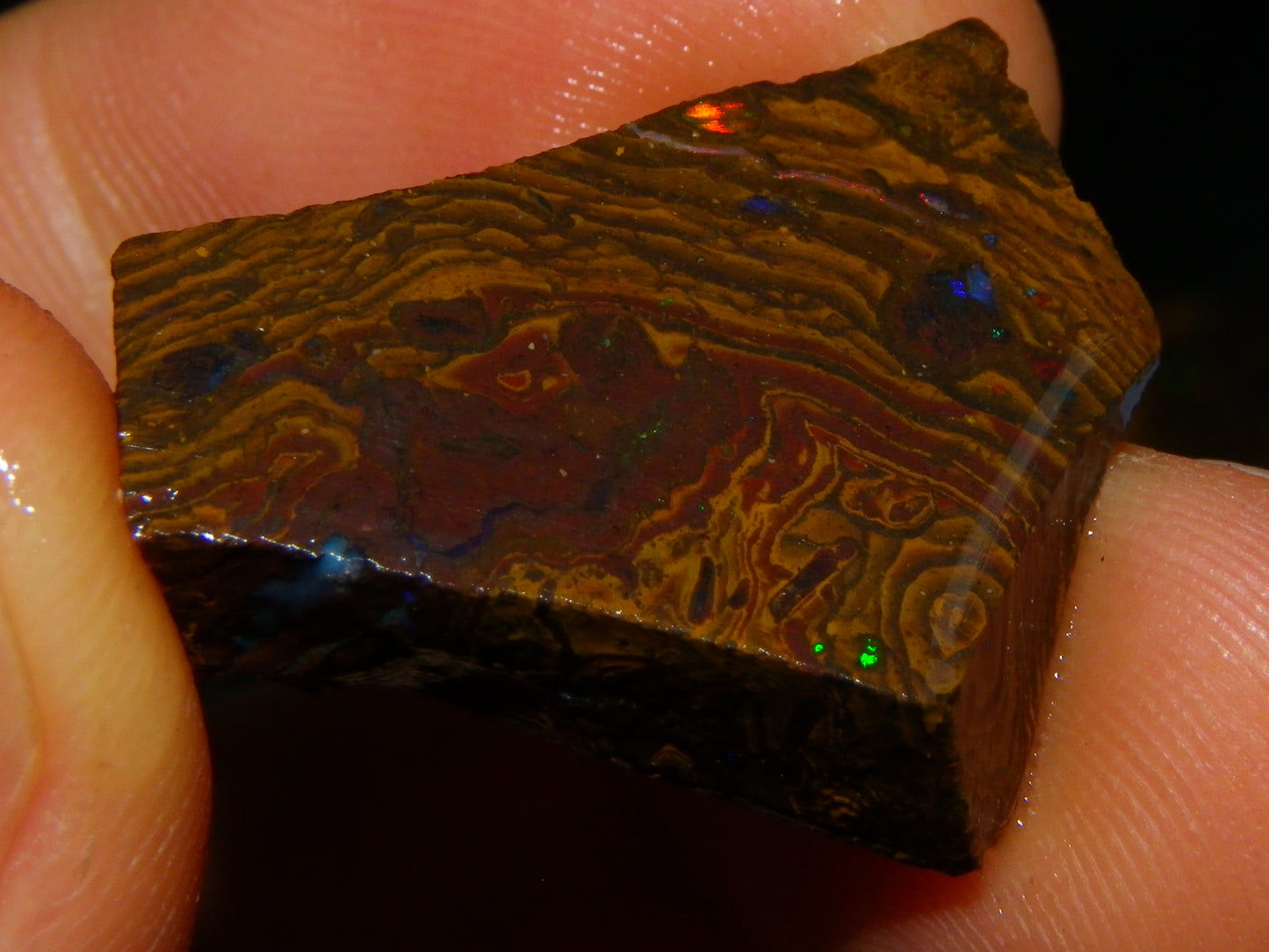 Nice Sliced Koroit/Boulder Opal Parcel 106cts Queensland Australia Greens/Patterns