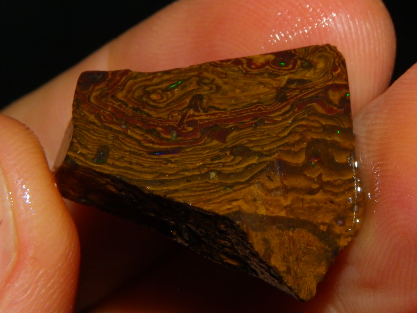 Nice Sliced Koroit/Boulder Opal Parcel 106cts Queensland Australia Greens/Patterns