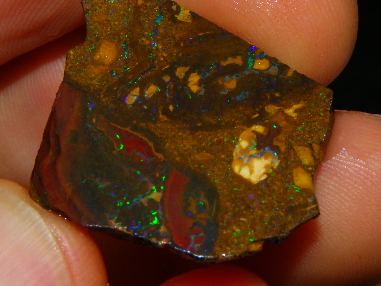 Nice Sliced Koroit/Boulder Opal Parcel 106cts Queensland Australia Greens/Patterns