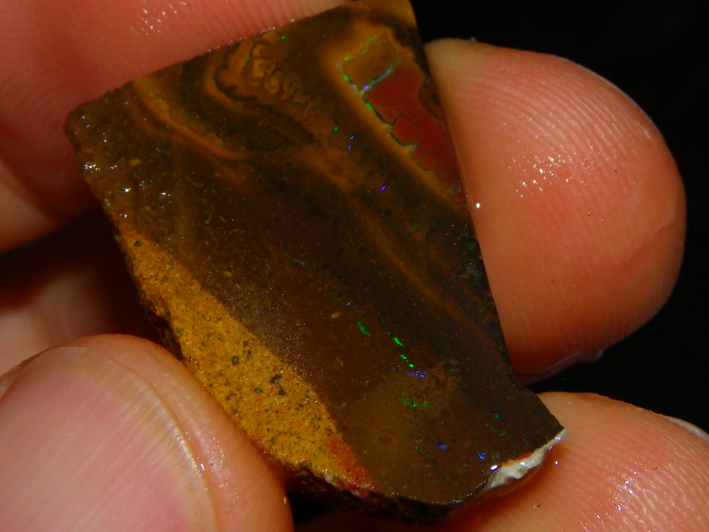 Nice Sliced Koroit/Boulder Opal Parcel 106cts Queensland Australia Greens/Patterns