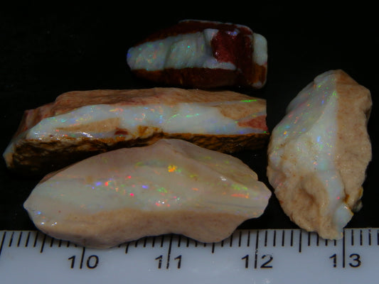 Nice Rough Opal Specimens/Seam 58.5cts Coober Pedy Australia Multicolours