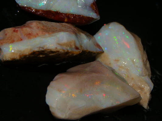 Nice Rough Opal Specimens/Seam 58.5cts Coober Pedy Australia Multicolours