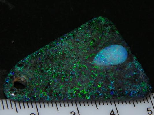 Nice Andamooka Matrix+Crystal Opal Pendant Combo 27.5cts Green/Blues :) Australia
