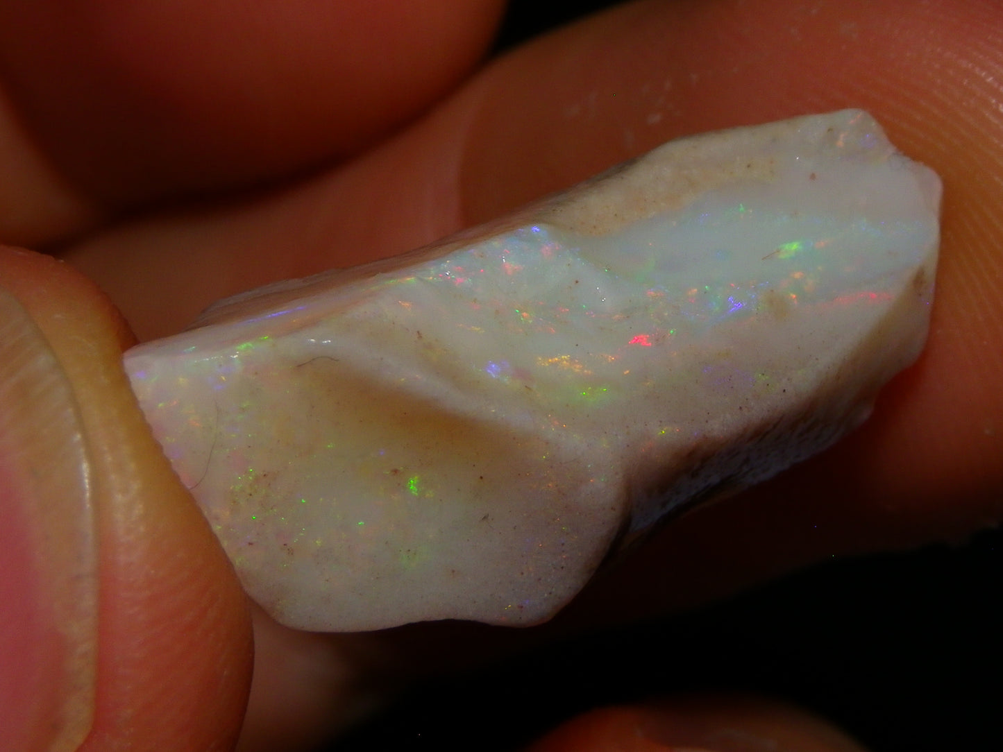 Nice Rough Opal Specimens/Seam 58.5cts Coober Pedy Australia Multicolours