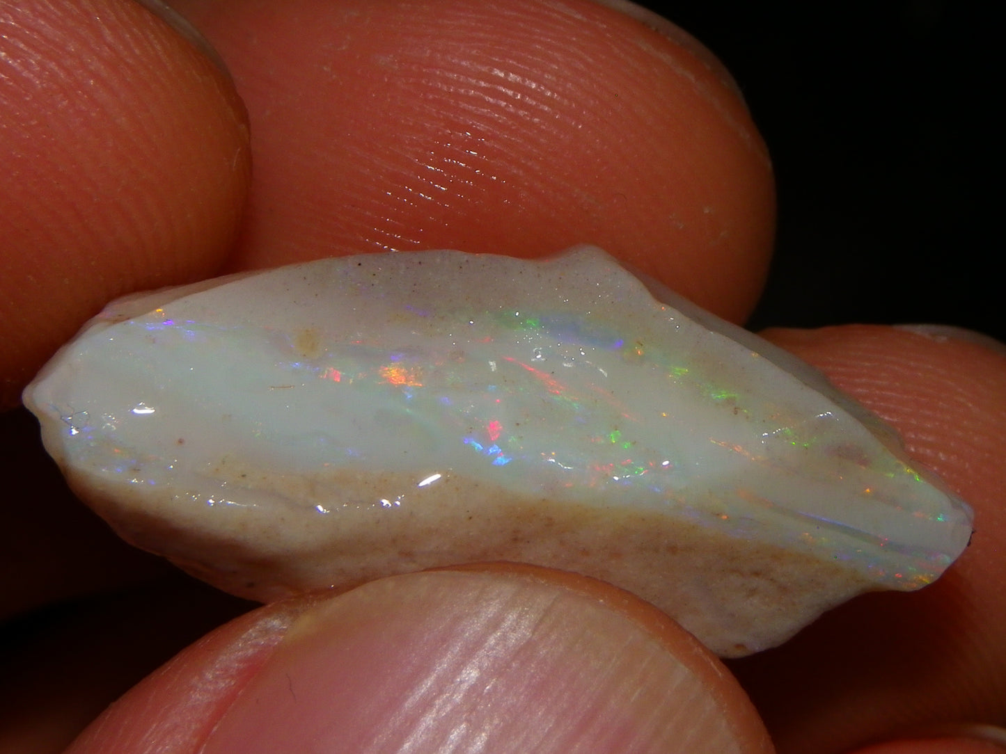 Nice Rough Opal Specimens/Seam 58.5cts Coober Pedy Australia Multicolours