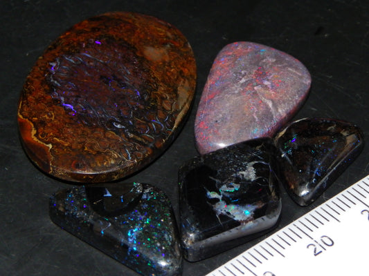 5 Nice Cut/Polished Opals 70.95cts Queensland/Australia Fires :)