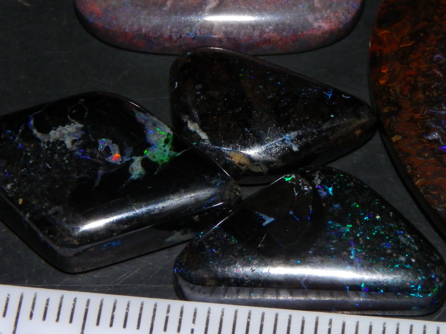 5 Nice Cut/Polished Opals 70.95cts Queensland/Australia Fires :)