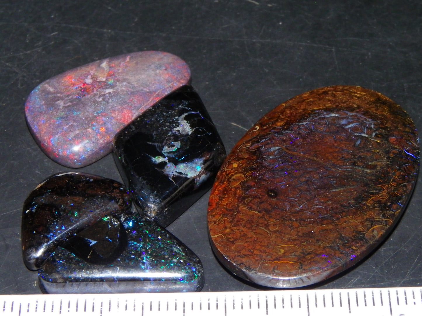 5 Nice Cut/Polished Opals 70.95cts Queensland/Australia Fires :)