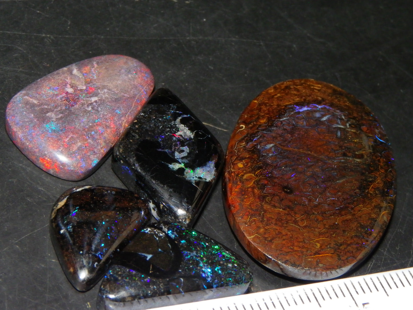 5 Nice Cut/Polished Opals 70.95cts Queensland/Australia Fires :)