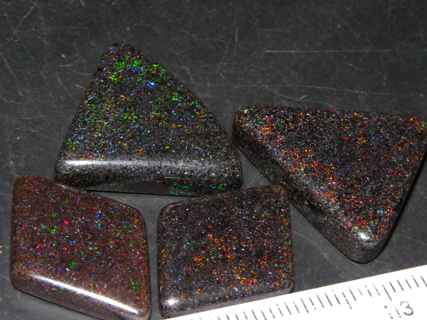 4 Nice Andamooka Matrix Opal Cab/Polished/Treated 42.2cts