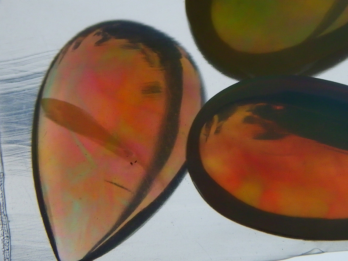 7 Nice Welo Crystal Opal Cabs 20.78cts Multicolour Fires Ethiopia