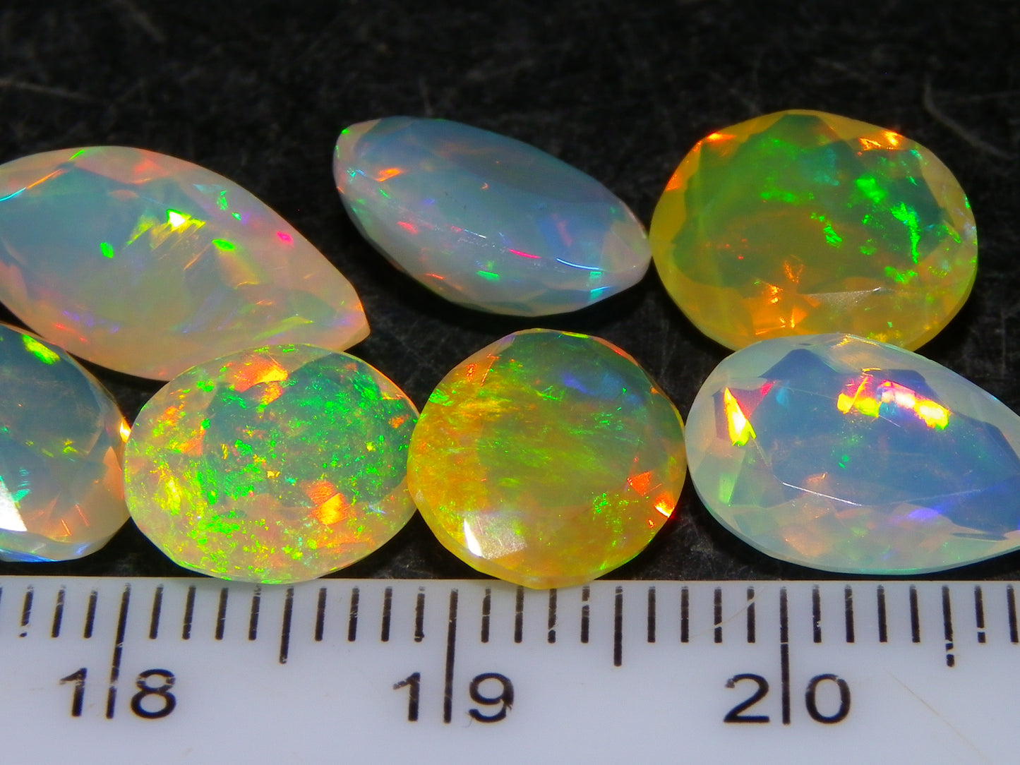Nice Faceted Welo Crystal Opal Parcel 13.38cts Multicolours 7x stones Ethiopia