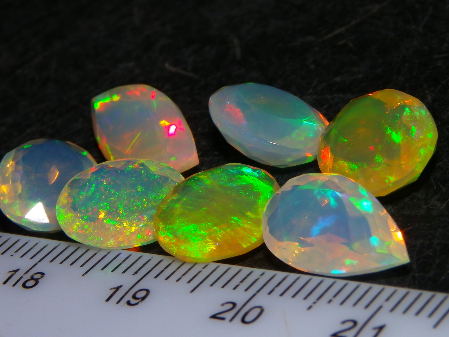 Nice Faceted Welo Crystal Opal Parcel 13.38cts Multicolours 7x stones Ethiopia