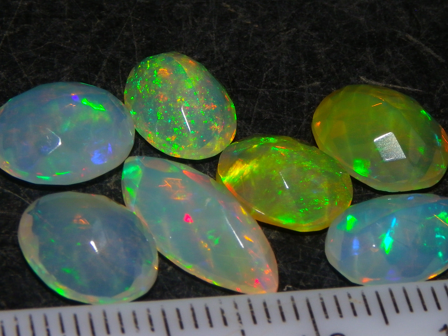 Nice Faceted Welo Crystal Opal Parcel 13.38cts Multicolours 7x stones Ethiopia