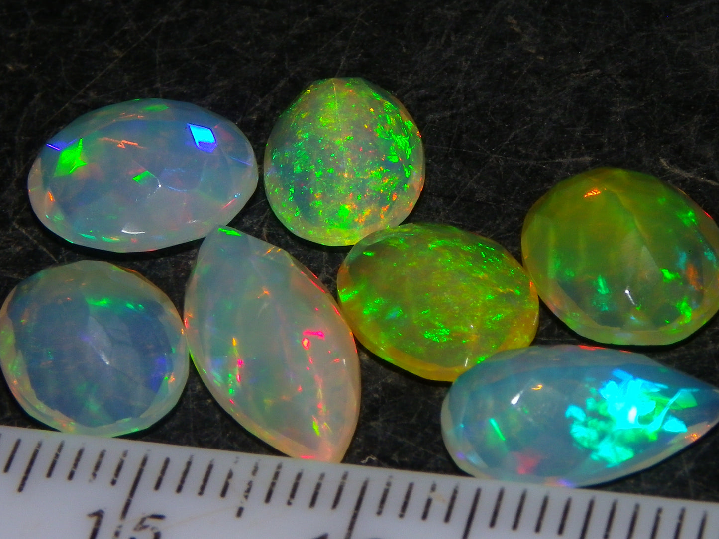 Nice Faceted Welo Crystal Opal Parcel 13.38cts Multicolours 7x stones Ethiopia