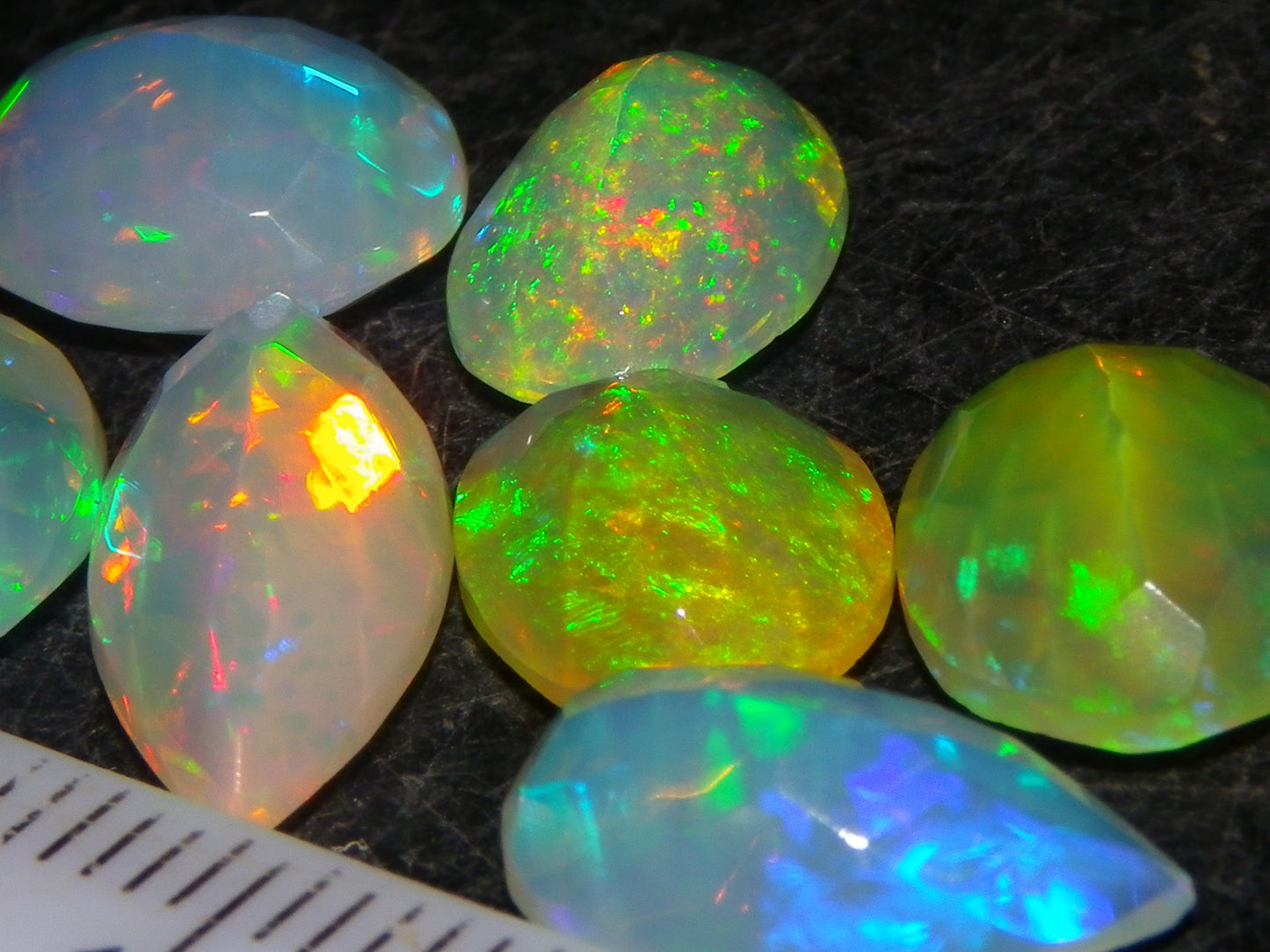 Nice Faceted Welo Crystal Opal Parcel 13.38cts Multicolours 7x stones Ethiopia