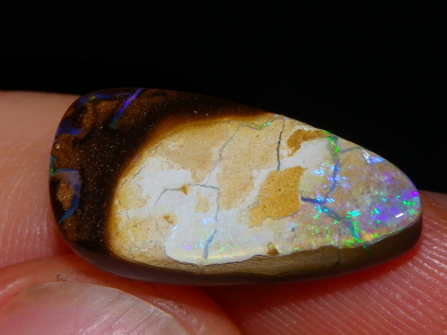 4 Nice Cut/Polished Boulder Opals 43cts Queensland Australia Some Fires Au