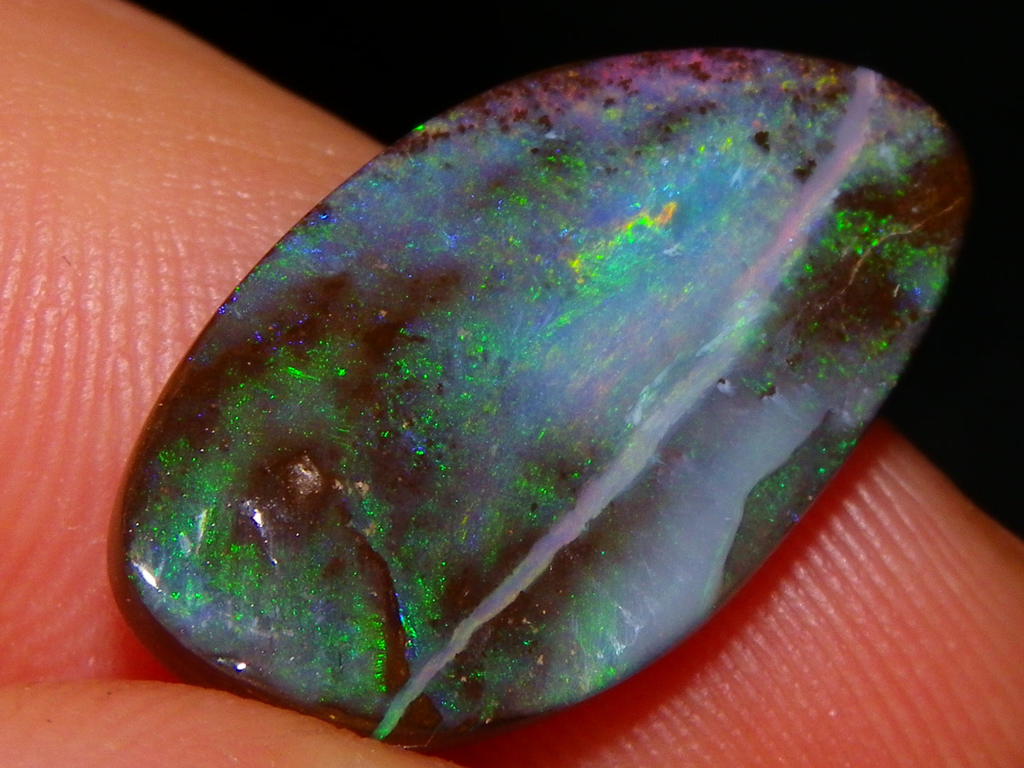 4 Nice Cut/Polished Boulder Opals 43cts Queensland Australia Some Fires Au