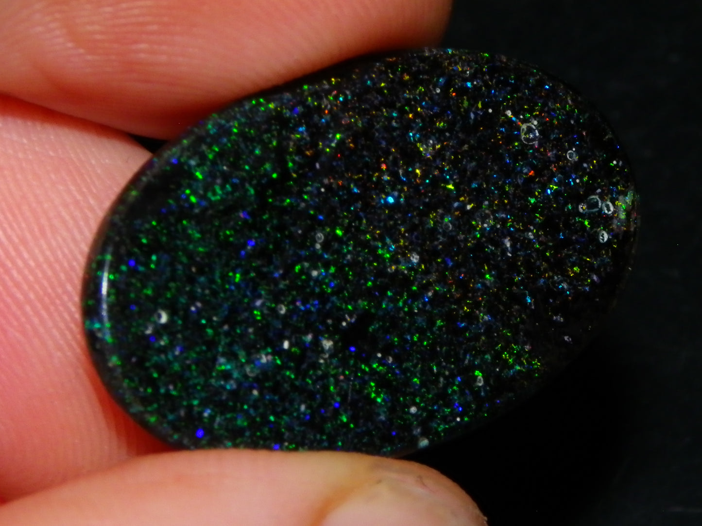 2 Nice Quality Andamooka Matrix Opal Oval Cabs 20.3cts Multicolour Fires Au