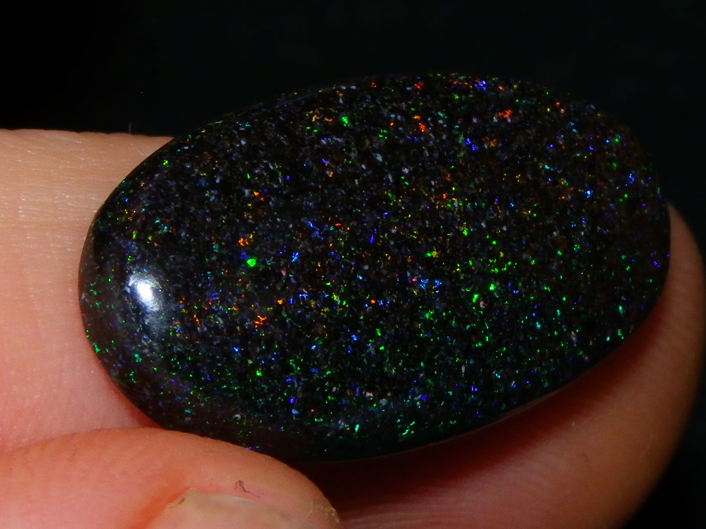 2 Nice Quality Andamooka Matrix Opal Oval Cabs 20.3cts Multicolour Fires Au