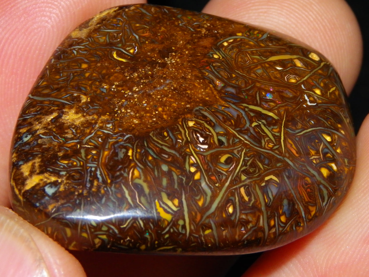 3 Nice Cut/Polished Koroit Opals 263cts Patterns/Some Fires Queensland Australia