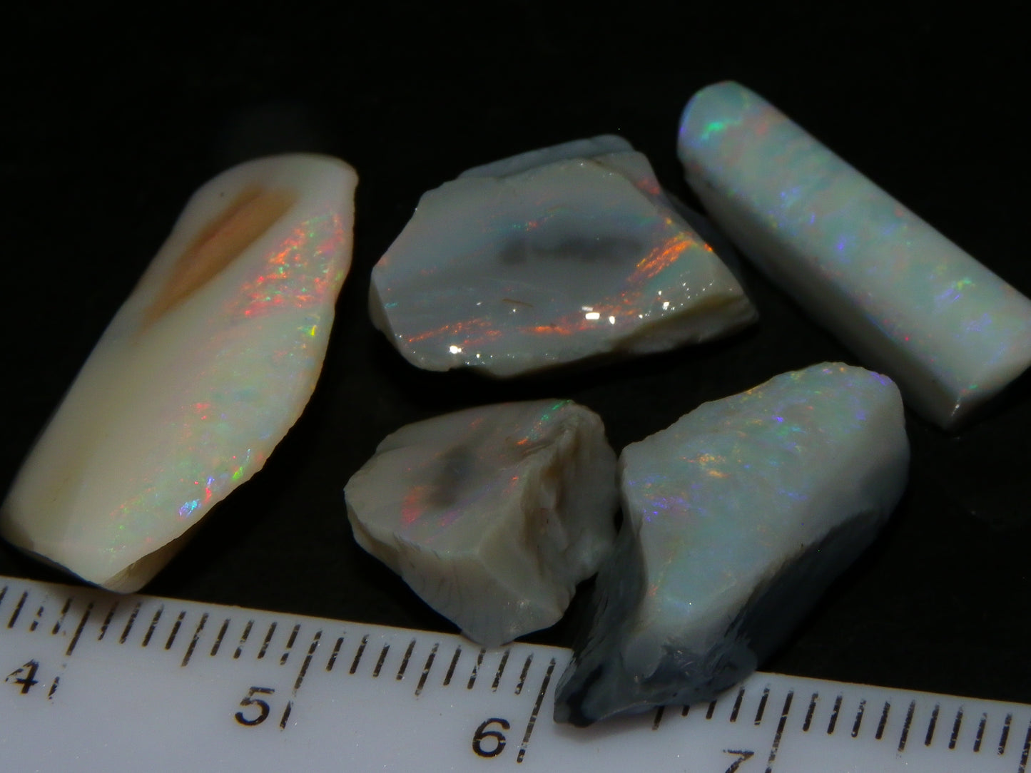 Nice Lightning Ridge Opal Grey/Light Rubs 41cts Pink/Green/Blue Fires Australia