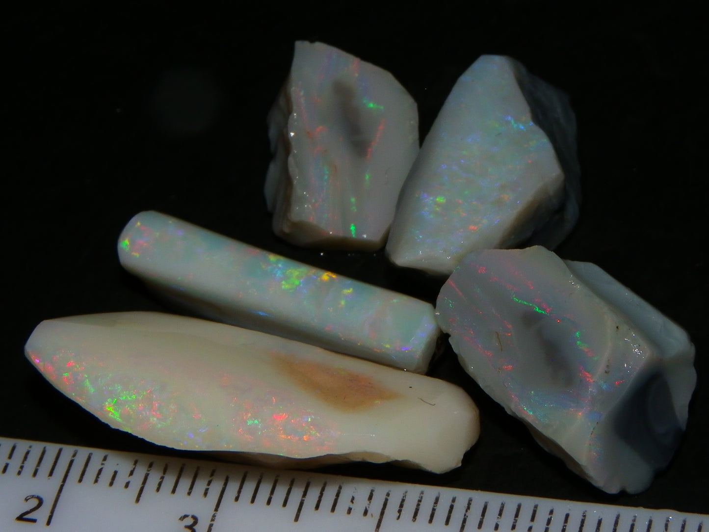 Nice Lightning Ridge Opal Grey/Light Rubs 41cts Pink/Green/Blue Fires Australia