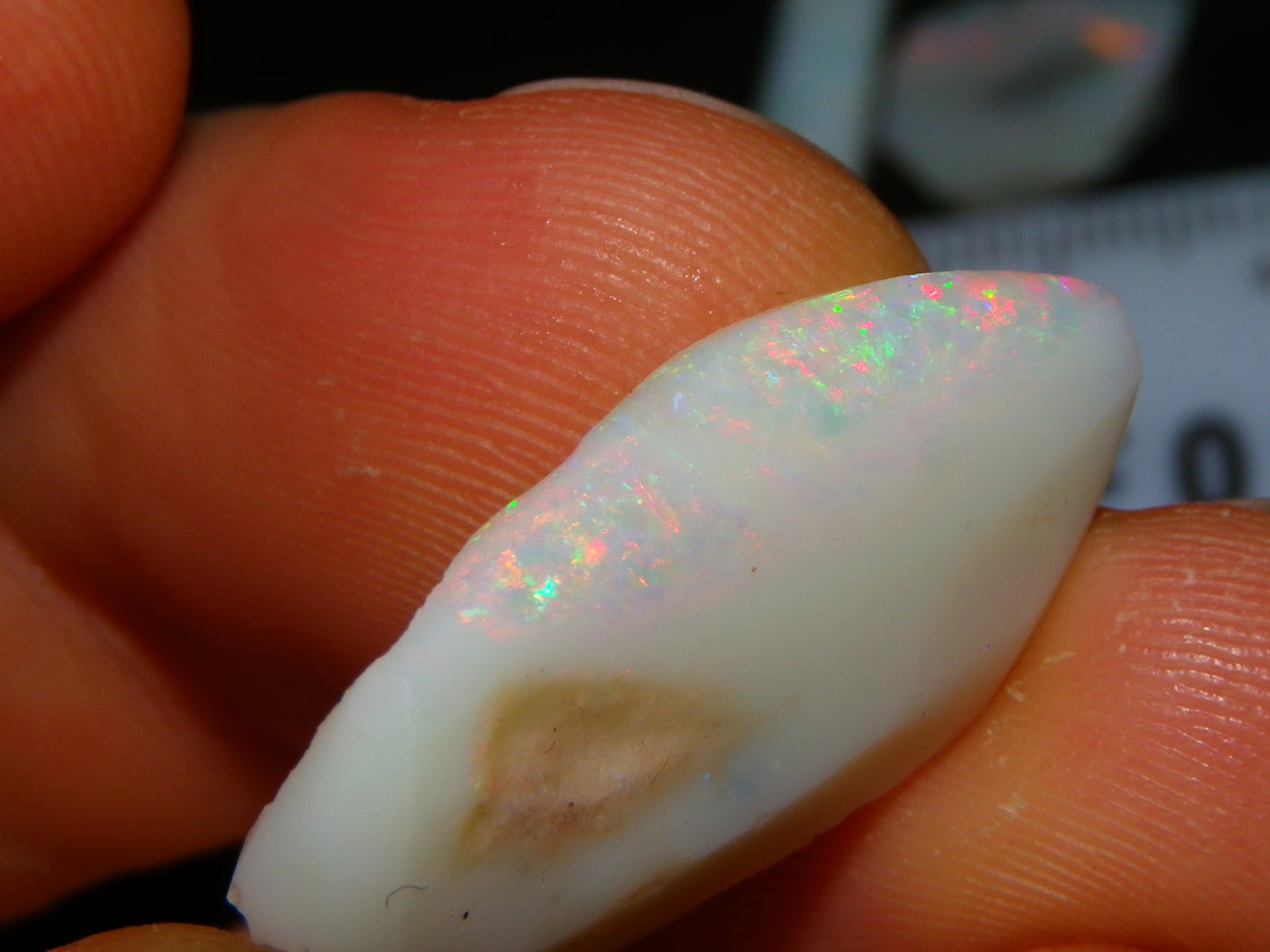 Nice Lightning Ridge Opal Grey/Light Rubs 41cts Pink/Green/Blue Fires Australia