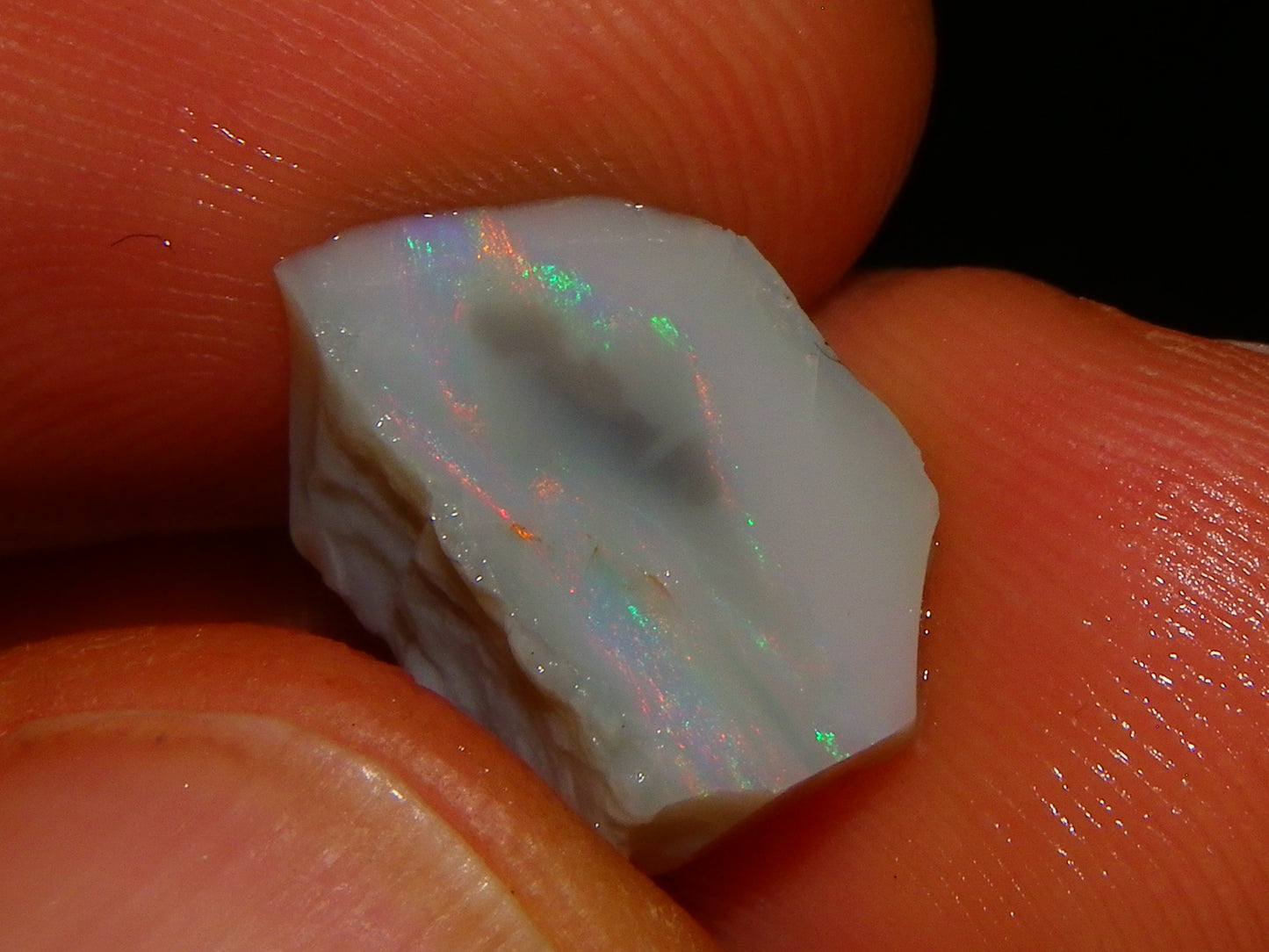 Nice Lightning Ridge Opal Grey/Light Rubs 41cts Pink/Green/Blue Fires Australia