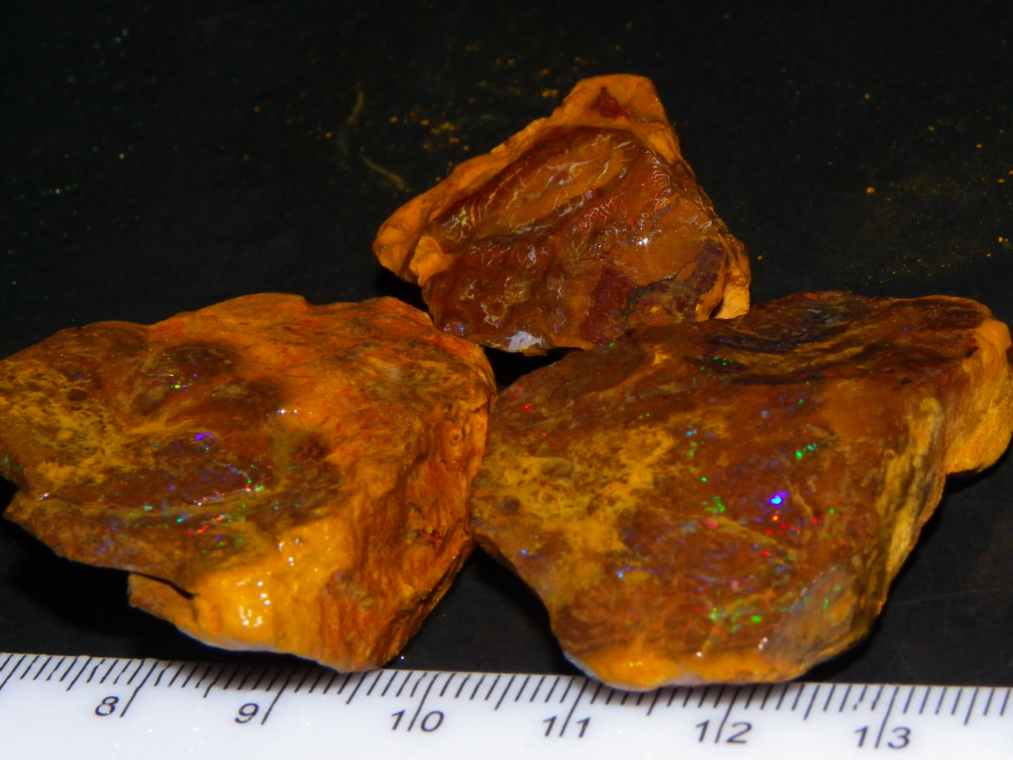 Nice Queensland Matrix Opal Parcel 310cts red/Green/Blue Fires Ironstones