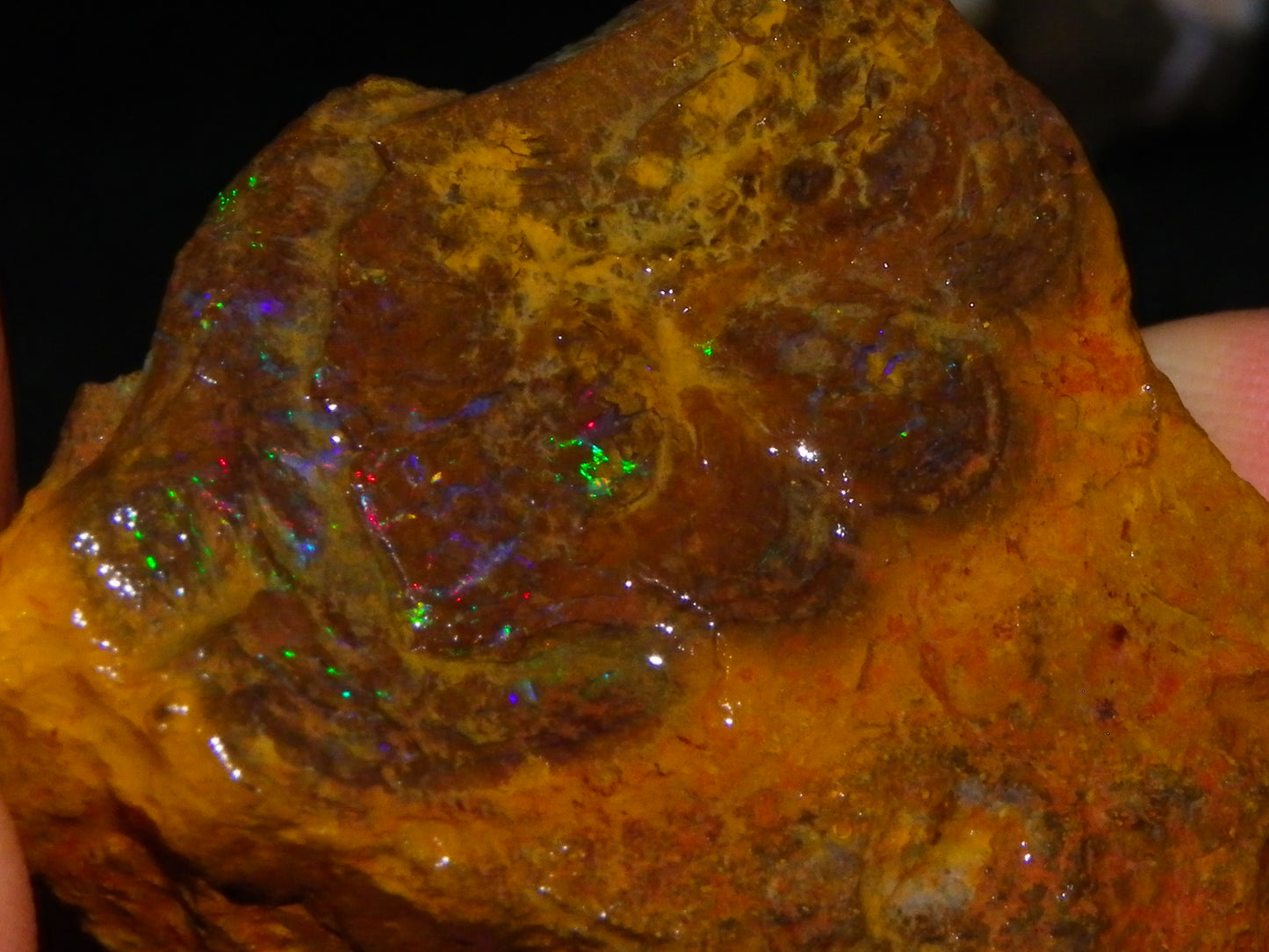 Nice Queensland Matrix Opal Parcel 310cts red/Green/Blue Fires Ironstones