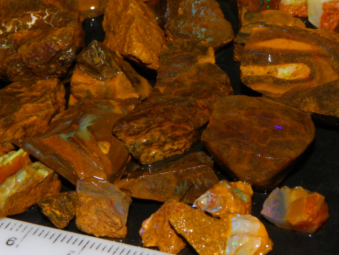 Nice Matrix/Boulder Opal Small Specimens 350cts Queensland Australia Some Fires