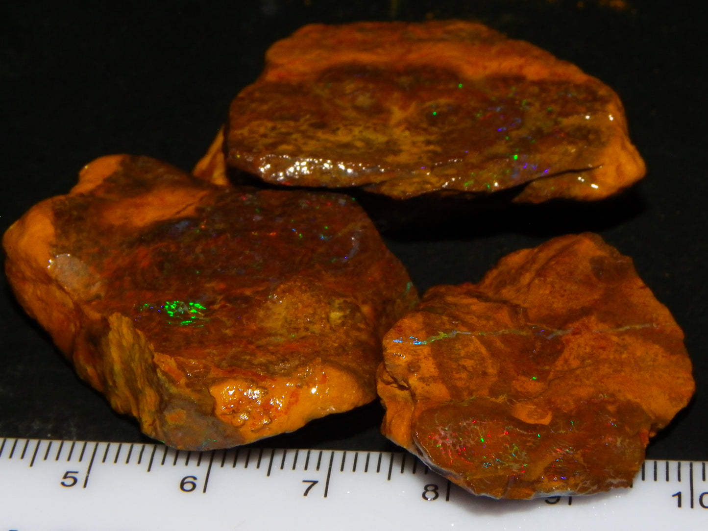 Nice Queensland Matrix Opal Parcel 310cts red/Green/Blue Fires Ironstones