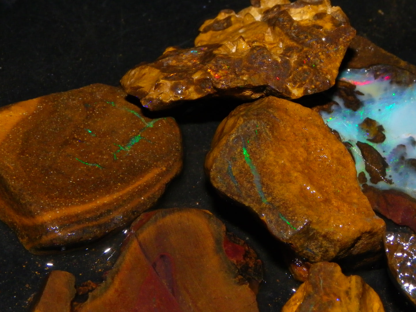 Nice Boulder/Matrix Opal Rough/Rub Parcel 300cts Some Nice Fires Australia :)