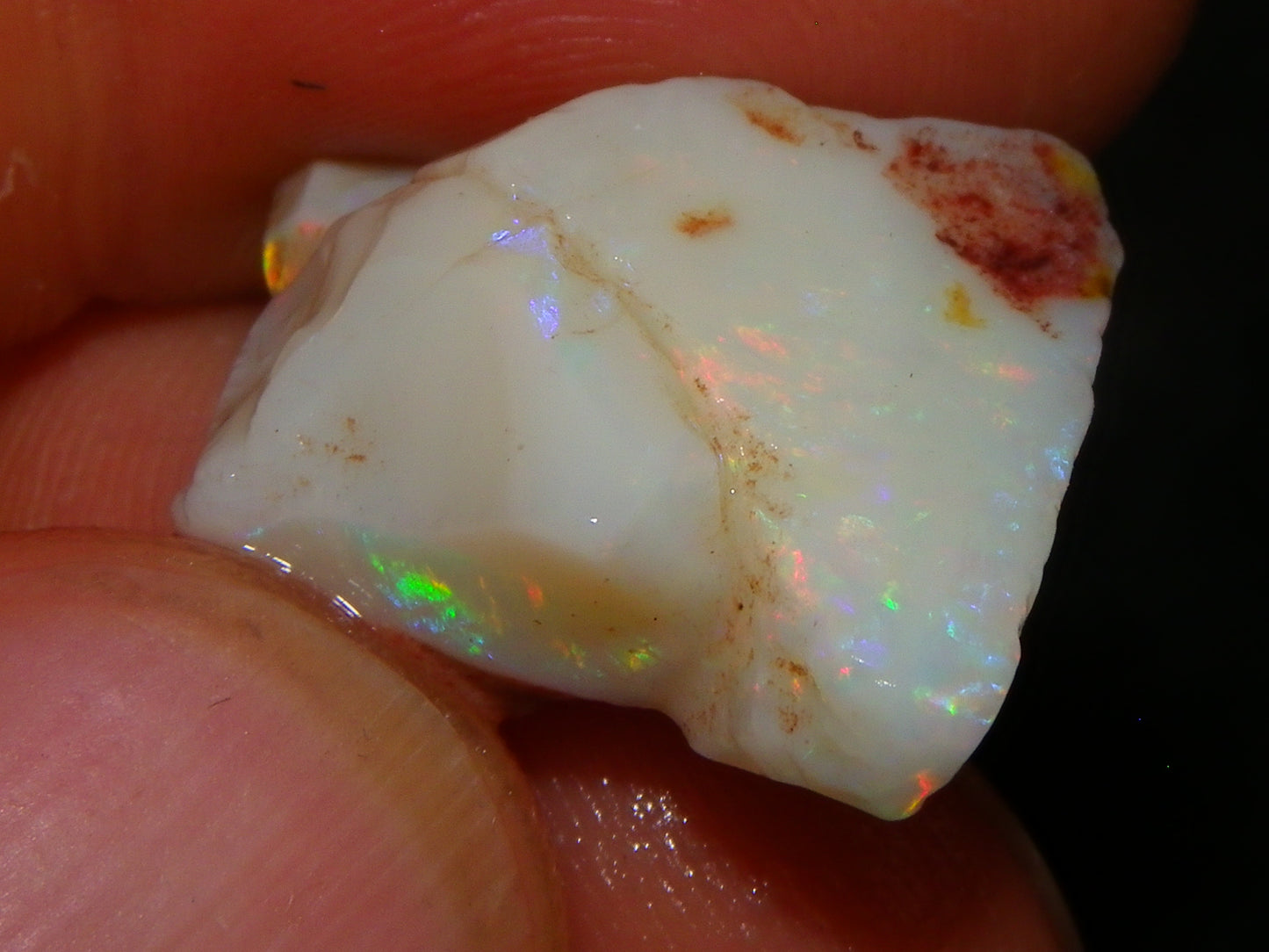 Nice Coober Pedy Seam Opal Rough/Specimens 108.6cts Multicolours White/Milky Base