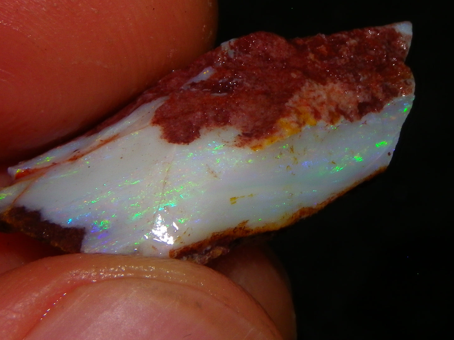 Nice Coober Pedy Seam Opal Rough/Specimens 108.6cts Multicolours White/Milky Base