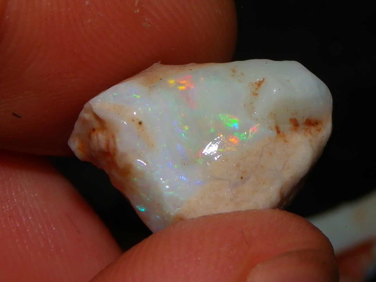 Nice Coober Pedy Seam Opal Rough/Specimens 108.6cts Multicolours White/Milky Base