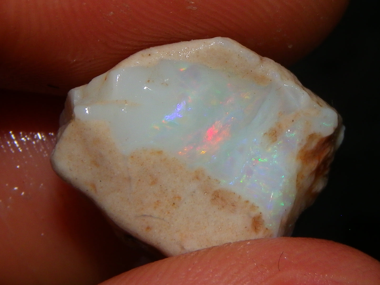 Nice Coober Pedy Seam Opal Rough/Specimens 108.6cts Multicolours White/Milky Base