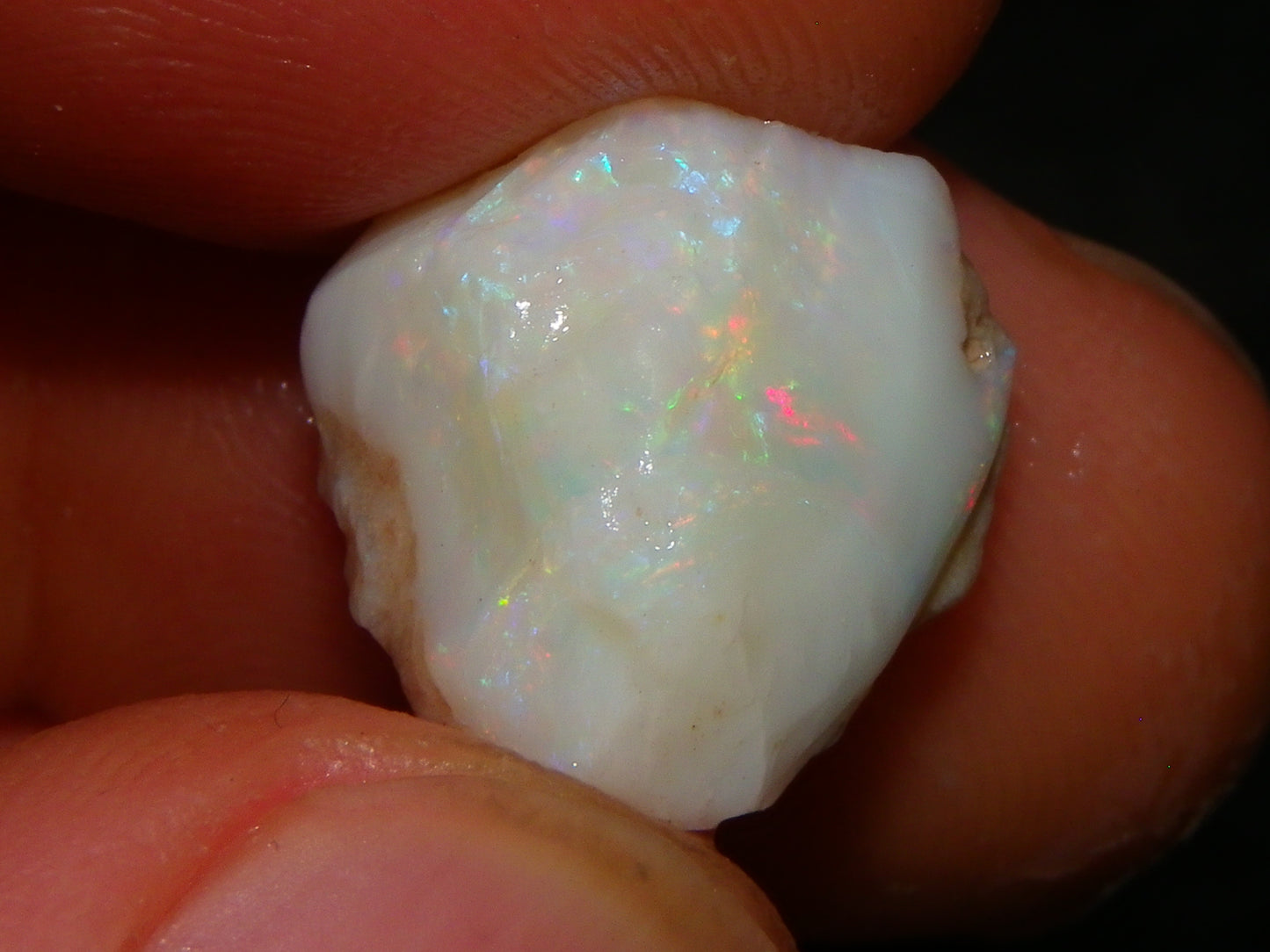 Nice Coober Pedy Seam Opal Rough/Specimens 108.6cts Multicolours White/Milky Base