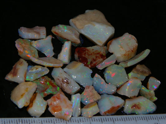 Nice Coober Pedy Opal Rough/Specimens 85.4cts Multicolour Milky/Crystal :)