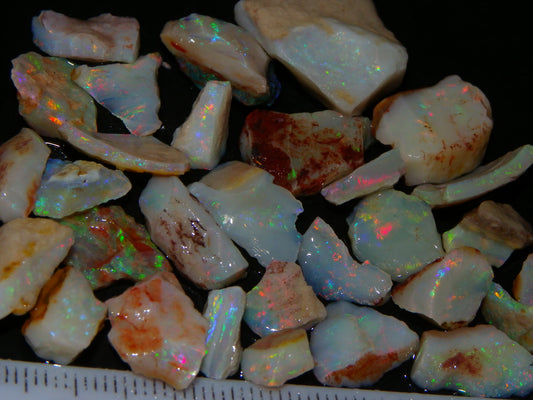 Nice Coober Pedy Opal Rough/Specimens 85.4cts Multicolour Milky/Crystal :)